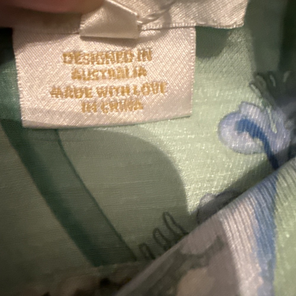 Camilla Mint Green Floral Maxi Dress with Blue and Cream Details - Picture 10 of 14